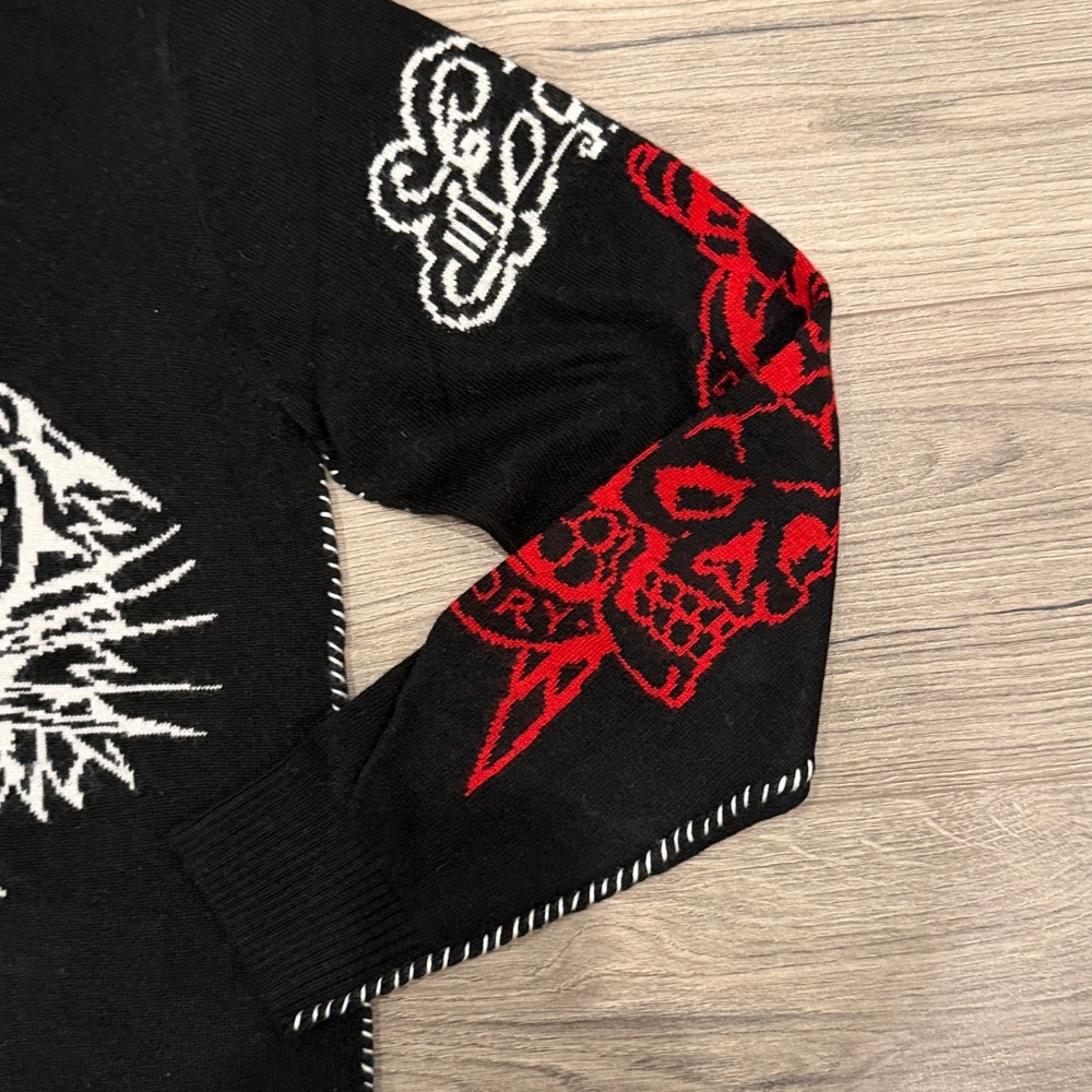 Ed Hardy by Christian Audigier Tiger Wool Blend Full Zip Hoodie Men’s Size XL - Picture 2 of 5